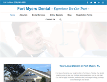 Tablet Screenshot of fortmyersdental.com